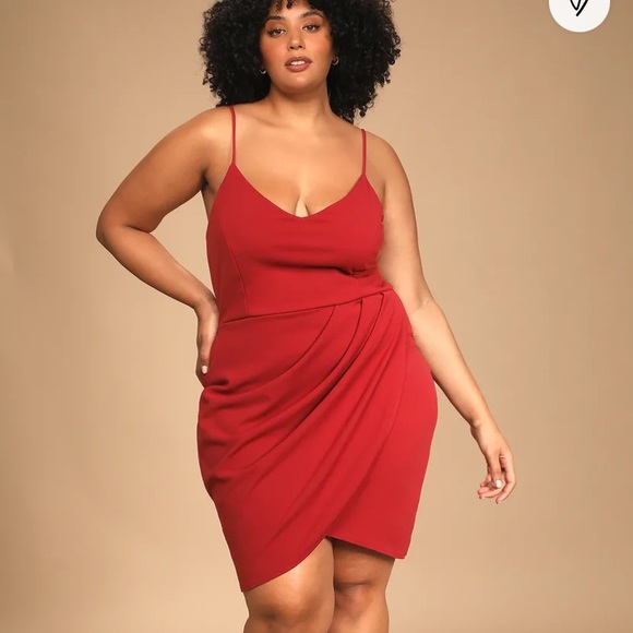 New, worn once - Lulu’s Forever Your Gurl Rust Red Bodycon Dress - medium - Picture 2 of 6